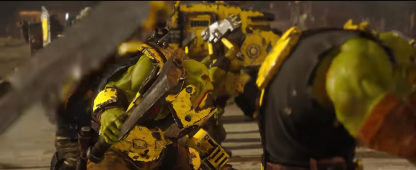 Total War: Warhammer 40.000 muestra una batalla entre la Guardia Imperial y los Orkos